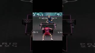 Felix Lebrun vs Tomokazu Harimoto best points paris2024 felixlebrun tomokazuharimoto tabletennis [upl. by Ahsinev536]