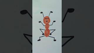 Draw Easy Ant with Circles  simple Insect drawing shorts drawing viralshorts [upl. by Northrop]