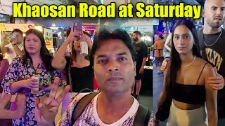 Crazy Nightlife of Khaosan Road Bangkok Thailand ep90 [upl. by Yerocal]