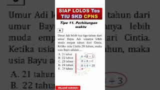 Soal Tipe 11 No 6 TES TIU CPNS PERHITUNGAN UMUR Shorts [upl. by Wichern816]