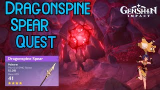 Dragonspine Spear Recipe Unlock Festering Fang Quest  Genshin Impact [upl. by Routh]