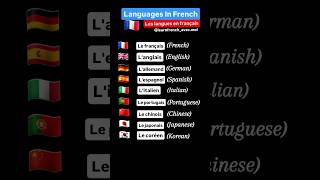 Languages In French🇫🇷french vocabularyeducationdelf easyfrenchfrenchlanguagefrenchvocabulary [upl. by Chrissa]