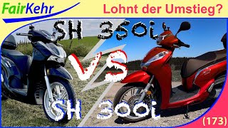 Honda SH 350i vs SH 300  Großradroller Vergleich  173 [upl. by Casie]