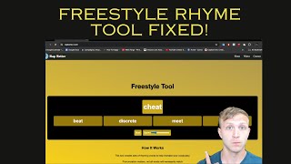 Freestyle Rhyming Tool Fixed Tech [upl. by Pain615]