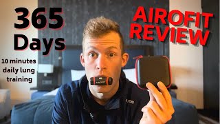 AIROFIT REVIEW  365 days lung training  117L lung volume [upl. by Htiekal806]