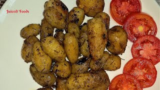 HOW TO MAKE GARLIC BUTTER ROASTED BABY POTATOES  Juice amp Foods [upl. by Barra]