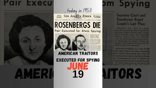 American Traitors Executed for Spying  Today in History 🇺🇸🕵🏻‍♂️ shorts short [upl. by Yllop353]