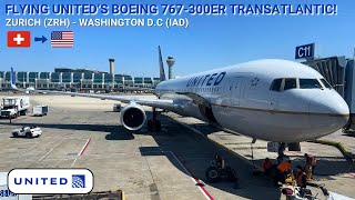 REVIEW  United Airlines  Zurich ZRH  Washington DC IAD  Boeing 767300ER  Economy [upl. by Latsirc]