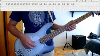 Kill the Director Bass Cover with Tabs  The Wombats [upl. by Corabelle136]