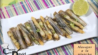 Navajas a la Plancha con Ajo y Perejil  Receta [upl. by Berna]