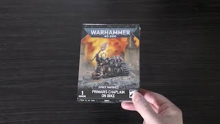 Space Marines  Primaris Chaplain on Bike  Unboxing WH40K [upl. by Inimod367]