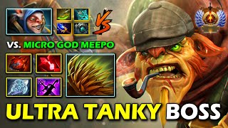 ULTRA TANKY BOSS CARRY Bristleback Max Spell Lifesteal Build Vs Micro God Meepo 736c DotA 2 [upl. by Polash]