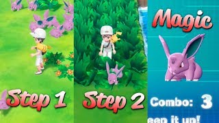 GO Park Catch Combo Method in Pokémon Lets Go Pikachu amp Eevee [upl. by Hairom]