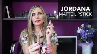 JORDANA Matte Lipstick review e swatches 10 rossetti [upl. by Linnea235]