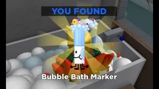 How to get BUBBLE BATH marker in FIND THE MARKERS Roblox  UPDATED 2024 [upl. by Onairotciv499]