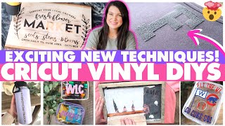 Youve gotta see these NEW Cricut Decor DIYs  Cricut beginner vinyl decal  stencil projects [upl. by Amolap]