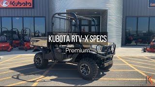 Kubota RTVX Specs [upl. by Anaitit288]