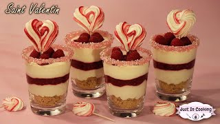 ♡ Recette de Verrines de la SaintValentin à la Framboise ♡ [upl. by Annais482]