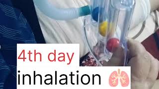 Spirometer exercise for lungs 🫁🫁 strengthning of lungs 🫁 inhalation amp exhalation [upl. by Notseh933]