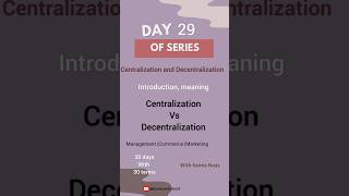 Centralization vs Decentralization  introduction and meaning  Organizational structure [upl. by Enybor]