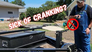 Sick and Tired of cranking your trailer jack Here is an INEXPENSIVE fix to solve that problem [upl. by Halbeib]