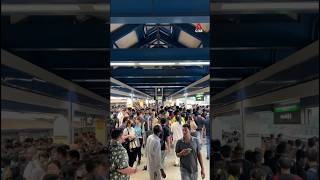 MRT EastWest Line disruption Crowds queues at stations bus stops after daylong disruption [upl. by Madlen]