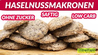 Weiche Haselnussmakronen ohne Zucker aus nur 3 Zutaten backen [upl. by Fronia]