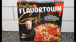 Guy Fieri’s Flavortown Cheesy Lasagna with Pepperoni Marinara Sauce Review [upl. by Slocum]