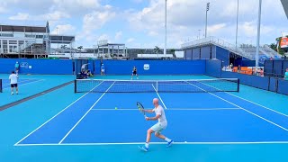 Mannarino amp Maroszan Practice  Court Level Miami 4K 60fps 2024 [upl. by Reivilo2]