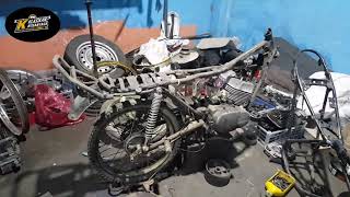 BARN FIND 1975 YAMAHA RS125 First start attempt in 10 years WILL IT RUN [upl. by Anawt]