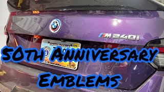 BMW M240i G42 50th Anniversary Emblems Installation [upl. by Olwena]