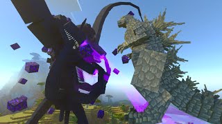 Godzilla minus one vs Wither Storm Addon MCPE in Minecraft Bedrock [upl. by Magnuson708]