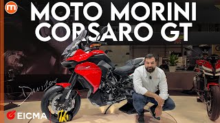 Moto Morini Corsaro GT  A EICMA 2024 una sport tourer che ruba gli sguardi [upl. by Nahsaj]