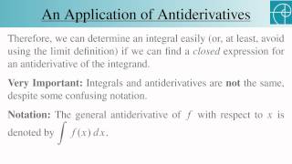 An Application of Antiderivatives [upl. by Nicolau]