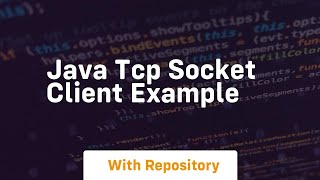 java tcp socket client example [upl. by Teak]