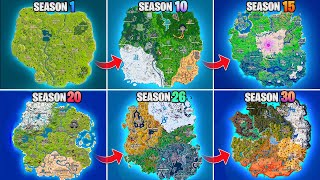 Evolution of Fortnite Map Chapter 1 Season 1  Chapter 5 Season 3 [upl. by Aldredge]