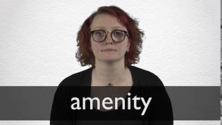 How to pronounce AMENITY in British English [upl. by Esiuolyram]