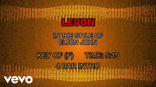 Elton John  Levon Karaoke [upl. by Vitus266]