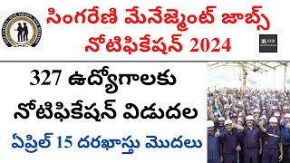 SCCL 372 NEW JOBS NOTIFICATION 2024  SCCL LATEST JOBS 2024 IN TELUGU [upl. by Leterg]