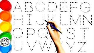 ABCDEFGHIJKLMNOPQRSTUVWXYZ  Easy Draw and Paint Alphabet A to z kids learning video AritriArts [upl. by Htiek]