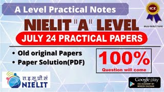 nielit a level practical question paper nielit a level old question papers [upl. by Eekram]