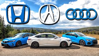 Acura Type S vs Civic Type R and Audi S3 – Executive Dilemma  Everyday Driver [upl. by Warenne]