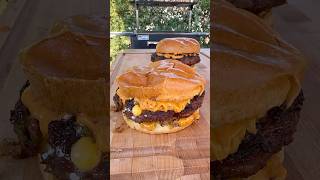 Cheddar and jalapeno burgers on the FYR grill fyrstarter [upl. by Kessler]