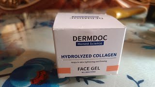 Dermdoc honest science hydrolyzed collagen Face gel madamreviews [upl. by Ennelram]