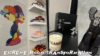 extreme room transformation and room tour  hypebeast edition [upl. by Jeromy]