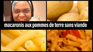 Comment faire macaroni aux pommes de terre sans viande abonnez partagez likez [upl. by Caresse]