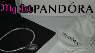 MY FIRST PANDORA BRACELET Unboxing  PANDORA Lock Your Promise Clasp Bracelet [upl. by Seravart]