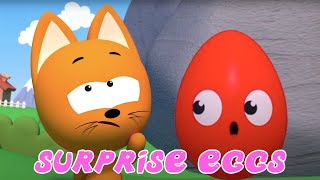 Kittys Games  😻 DANGEROUS CAVE WITH SURPRISE EGGS 🙀 Games cartoons [upl. by Akemrej]