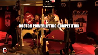 Boston Powerlifting Competition Vlog [upl. by Esilanna]