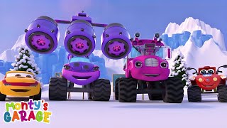 The Vehicle Song  Monster Truck Car amp Bike  Nursery Rhymes For Kids  Monty’s Garage [upl. by Atirehgram]